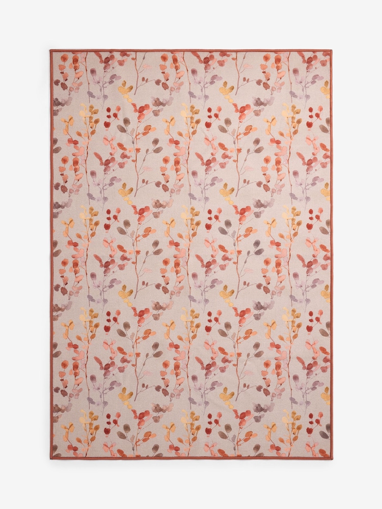 Orange Washable Autumnal Leaf Rug - Image 5 of 5 Orange Washable Autumnal Leaf Rug - Image 5 of 5