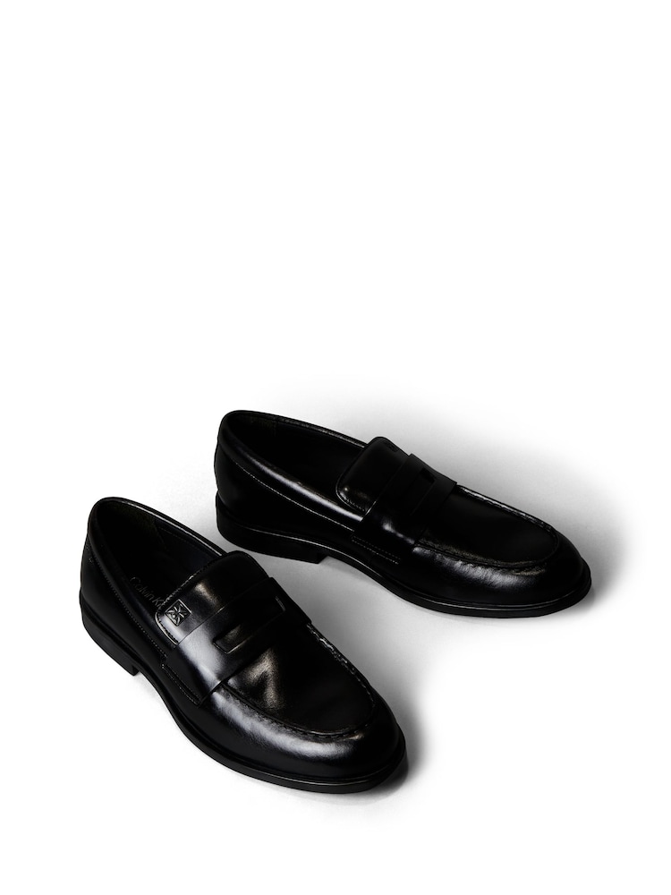Buy Calvin Klein Black Leather Airfit® Cushioned Penny  display picture 3