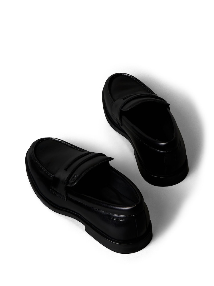 Buy Calvin Klein Black Leather Airfit® Cushioned Penny  display picture 1