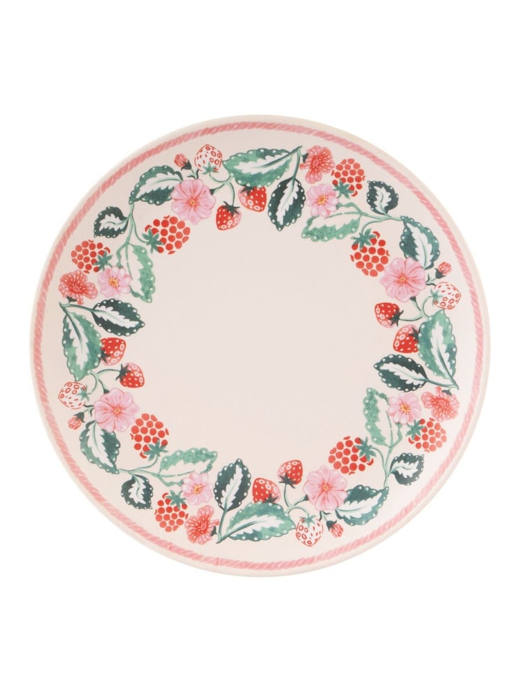Cath Kidston 4 Pack Pink Raspberry Melamine Dinner Plates - Image 1 of 4