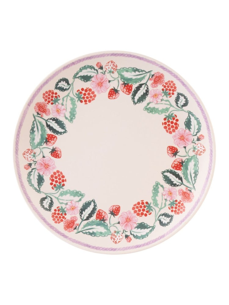 Cath Kidston 4 Pack Pink Raspberry Melamine Dinner Plates - Image 2 of 4