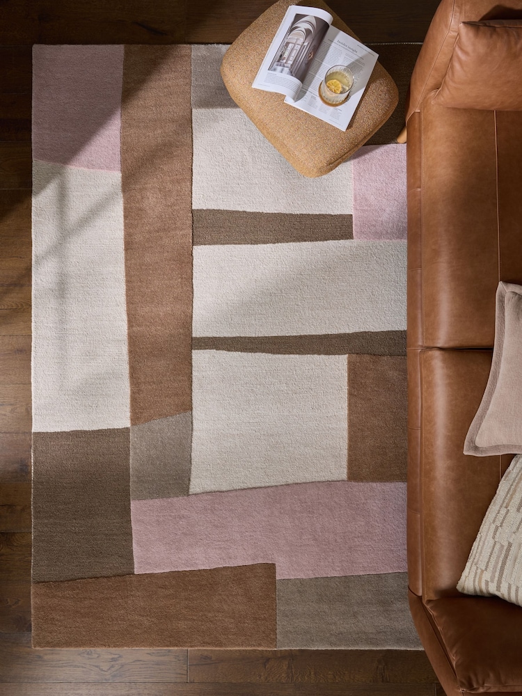 Blocked Abstract Rug - Image 1 de 5 Blocked Abstract Rug - Image 1 de 5