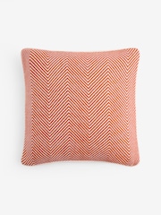Orange 50 x 50cm Herringbone Cushion - Image 4 of 4