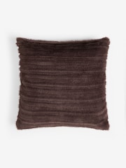 Mole 50 x 50cm Cut Stripe Faux Fur Throw Cushion - Image 3 of 4