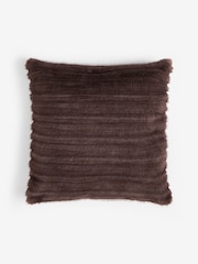 Mole 50 x 50cm Cut Stripe Faux Fur Throw Cushion - Image 4 of 4