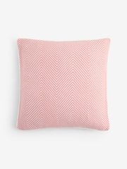 Blush Pink 50 x 50cm Herringbone Cushion - Image 3 of 4