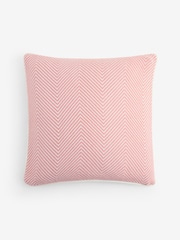 Blush Pink 50 x 50cm Herringbone Cushion - Image 5 of 5