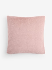 Blush Pink 59 x 59cm Luxe Plush Faux Fur Cushion - Image 4 of 5
