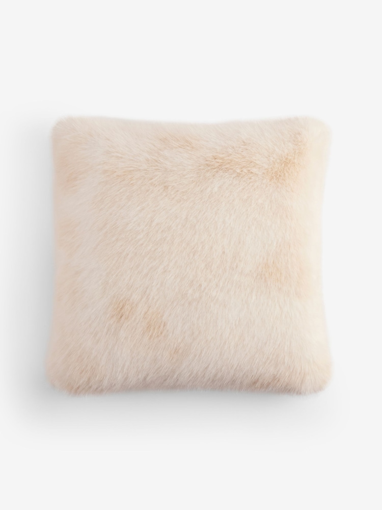 Ivory 59 x 59cm Lou Faux Fur Cushion - Image 4 of 4 Ivory 59 x 59cm Lou Faux Fur Cushion - Image 4 of 4
