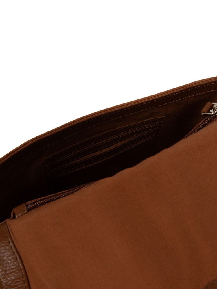 Pure Luxuries London Alodia Leather Brown Cross Body Bag - Imagen 7 de 7