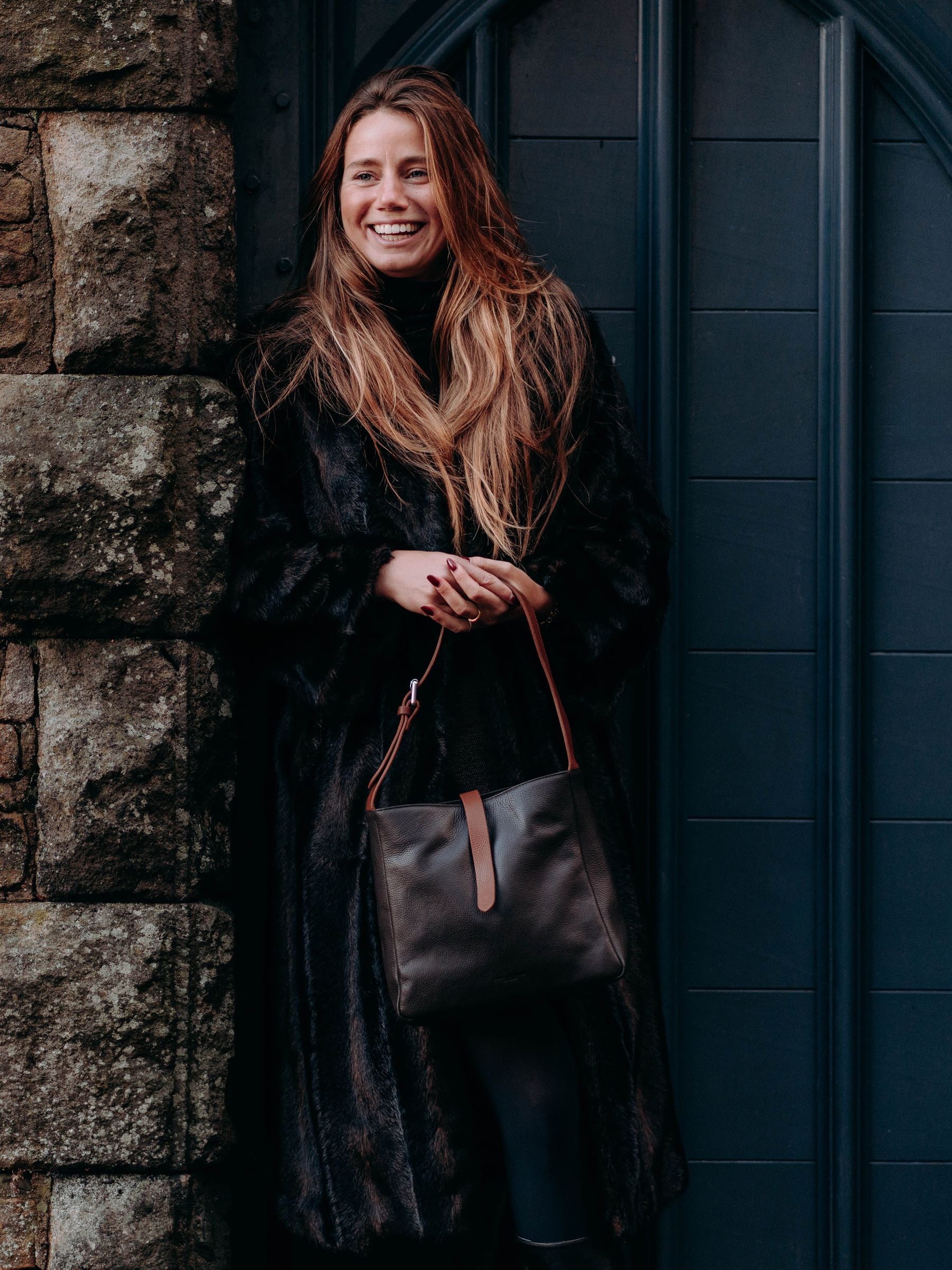 Pure Luxuries London Women's Dark Brown Isola Leather Tote Bag