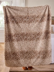 Natural Deer Faux Fur Throw - Image 2 of 3