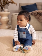 Blue Denim Baby Dungarees and Polo Bodysuit Set (0mths-3yrs) - Image 1 of 12