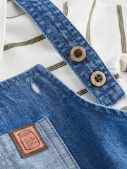 Blue Denim Baby Dungarees and Polo Bodysuit Set (0mths-3yrs) - Image 10 of 12