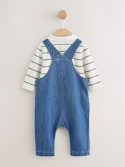 Blue Denim Baby Dungarees and Polo Bodysuit Set (0mths-3yrs) - Image 6 of 12