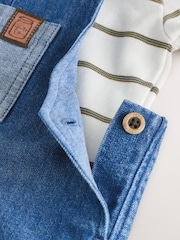 Blue Denim Baby Dungarees and Polo Bodysuit Set (0mths-3yrs) - Image 9 of 12