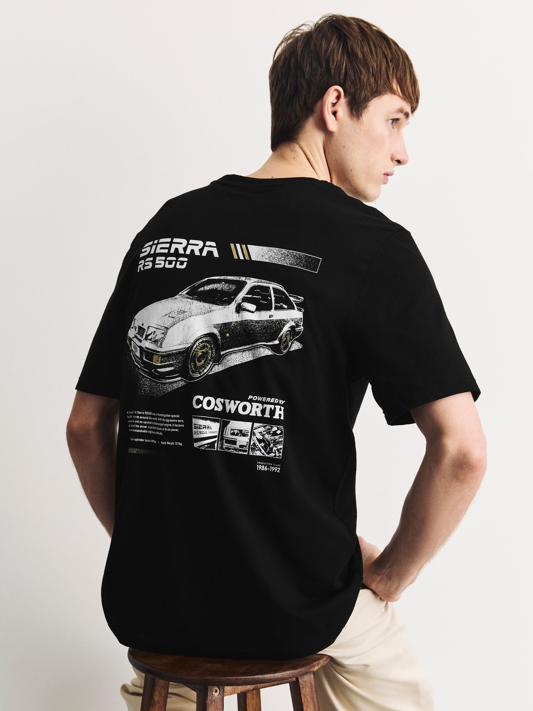 Buy Black Gold Hot Hatch Car Graphic T-Shirt from Next USA