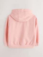 Baker by Ted Baker Pink Oversized Metallic Script Logo Hoodie - Imaginea 5 din 9