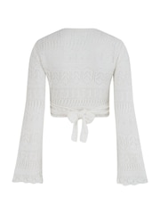 Pour Moi White Crochet Multiway Cardigan Cover Up - Image 6 of 6