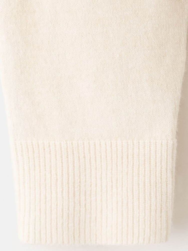 Mango White Contrast Detail Long Sleeve Jumper - Image 7 of 7
