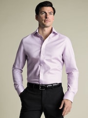 Charles Tyrwhitt חולצת אל-קמט ארוגה עם צווארון חתוך, דגם Greenwich - תמונה 1 מתוך 6