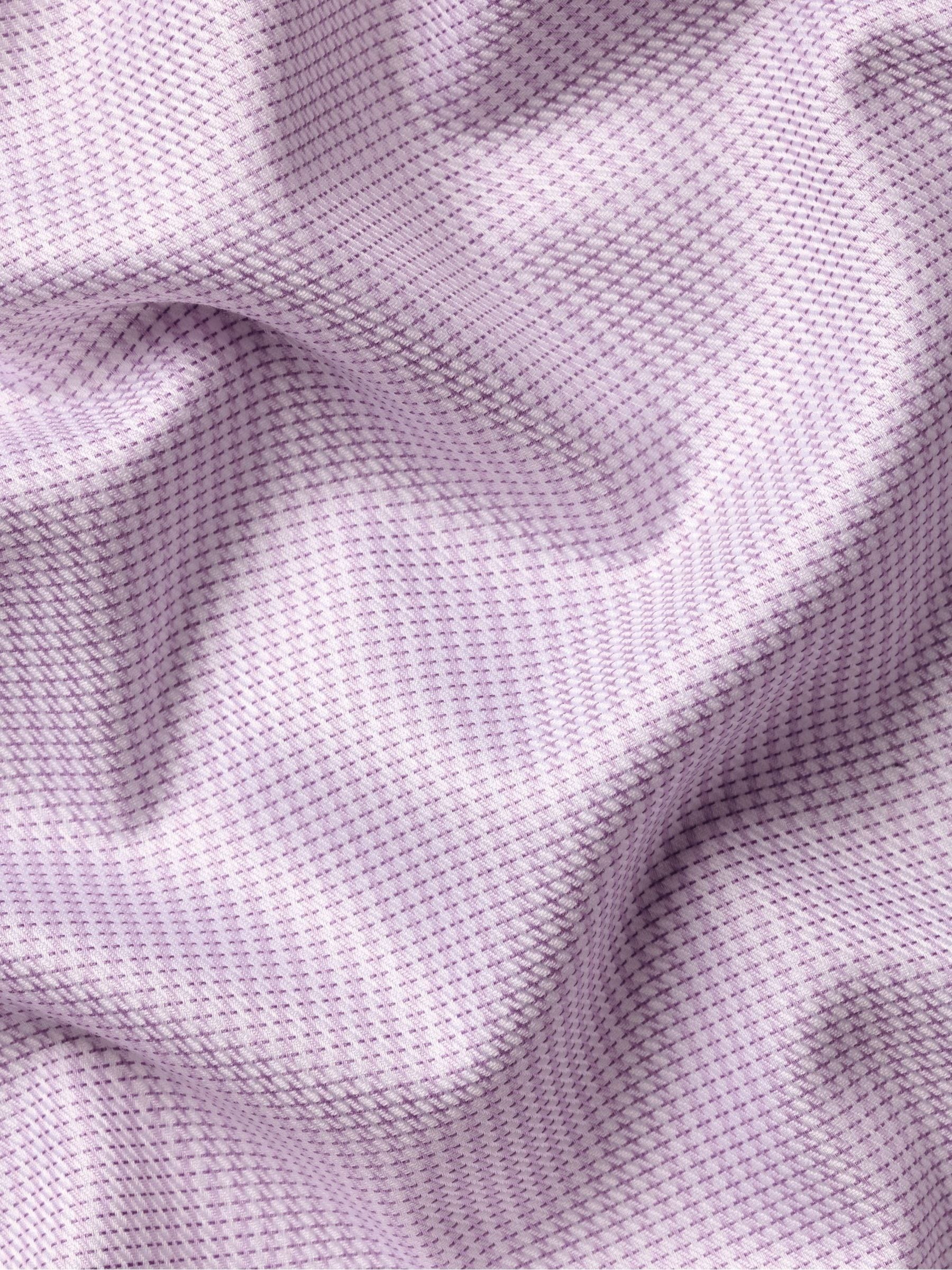 Buy Charles Tyrwhitt Purple Non-Iron Greenwich Weave Cutaway Shirt