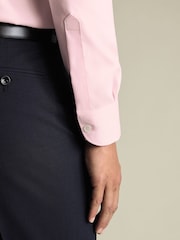 Charles Tyrwhitt Pink Non Iron Pinpoint Oxford Shirt - Image 3 of 6