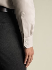 Charles Tyrwhitt Natural Non-Iron Greenwich Weave Cutaway Shirt - Image 3 of 6