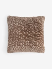 Brown Deer Faux Fur Cushion - Image 4 of 4