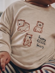 Oso neutro - Conjunto de top y leggings para bebé (0 meses-2 años) - Imagen 3 de 3