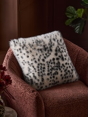 Monochrome Faux Fur Dalmatian Cushion - Image 1 of 4