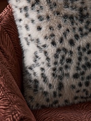 Monochrome Faux Fur Dalmatian Cushion - Image 2 of 4