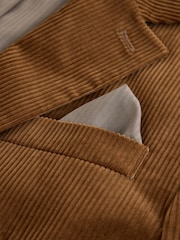 Tan Brown Regular Fit Corduroy Blazer - Image 11 of 13