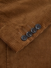 Tan Brown Regular Fit Corduroy Blazer - Image 12 of 13