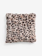 Leopard 50 x 50cm Aspen Faux Fur Cushion - Image 1 of 2