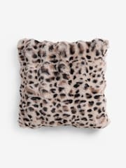 Leopard 50 x 50cm Aspen Faux Fur Cushion - Image 2 of 2