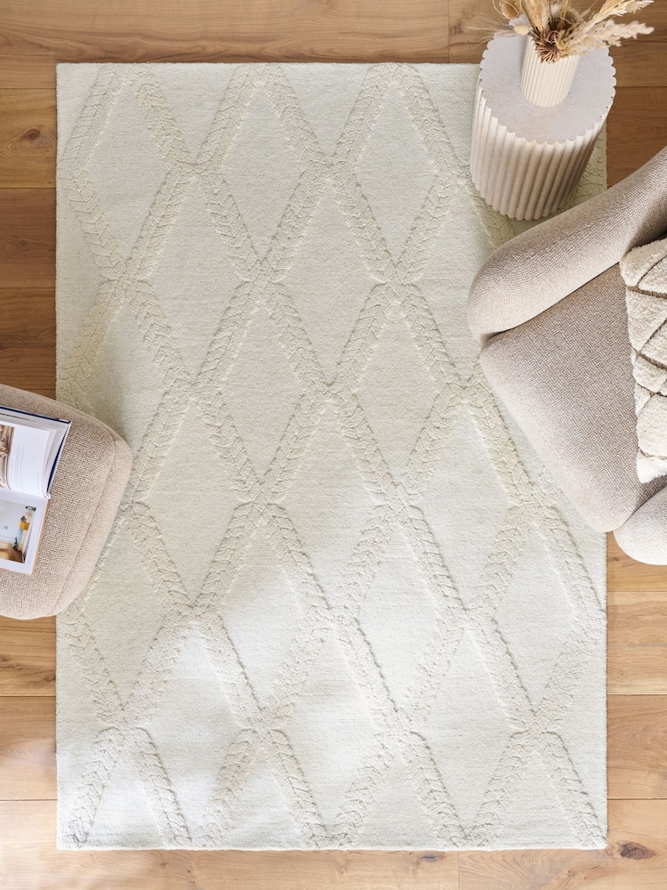 Ivory Country Plait Rug - Image 1 of 5 Ivory Country Plait Rug - Image 1 of 5