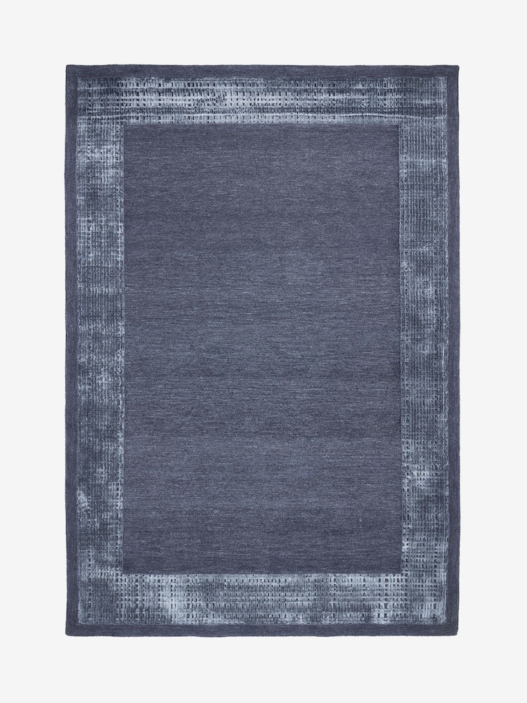 Navy Collection Luxe Cera Border Rug - Image 5 of 5 Navy Collection Luxe Cera Border Rug - Image 5 of 5
