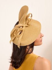 Friends Like These Natural Raffia Disc Fascinator Headband - Image 2 of 5