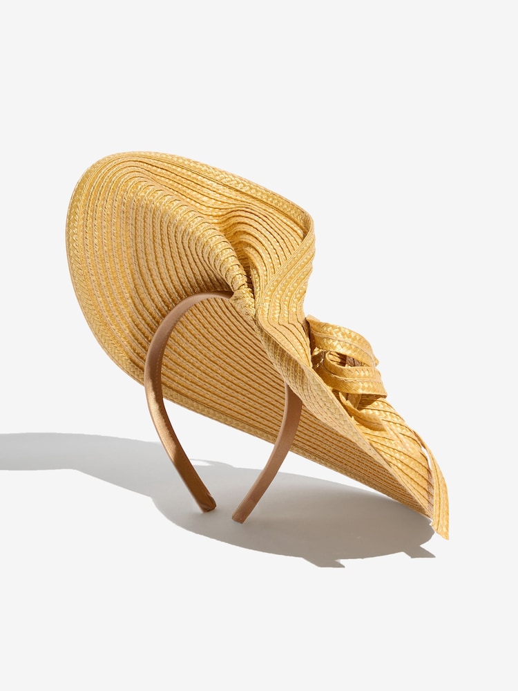 Friends Like These Natural Raffia Disc Fascinator Headband - Image 5 of 5