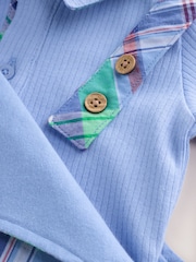 Blue/Green Check Woven Dungaree and Bodysuit Set (0mths-2yrs) - Image 12 of 15