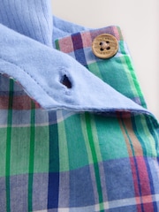 Blue/Green Check Woven Dungaree and Bodysuit Set (0mths-2yrs) - Image 9 of 15
