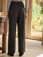 Grey N. Premium Heavyweight Ponte Barrel Leg Trousers - Image 4 of 8