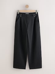 Grey N. Premium Heavyweight Ponte Barrel Leg Trousers - Image 6 of 8