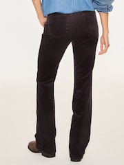 Chocolate Brown Cord Bootcut Trousers With Modal - Image 5 of 9