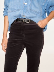 Chocolate Brown Cord Bootcut Trousers With Modal - Image 6 of 9