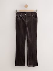 Chocolate Brown Cord Bootcut Trousers With Modal - Image 7 of 9