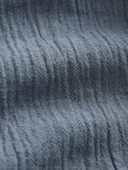 Slate Blue/White Stripe Textured Wide Trousers With Linen 2 Pack - Image 8 of 9