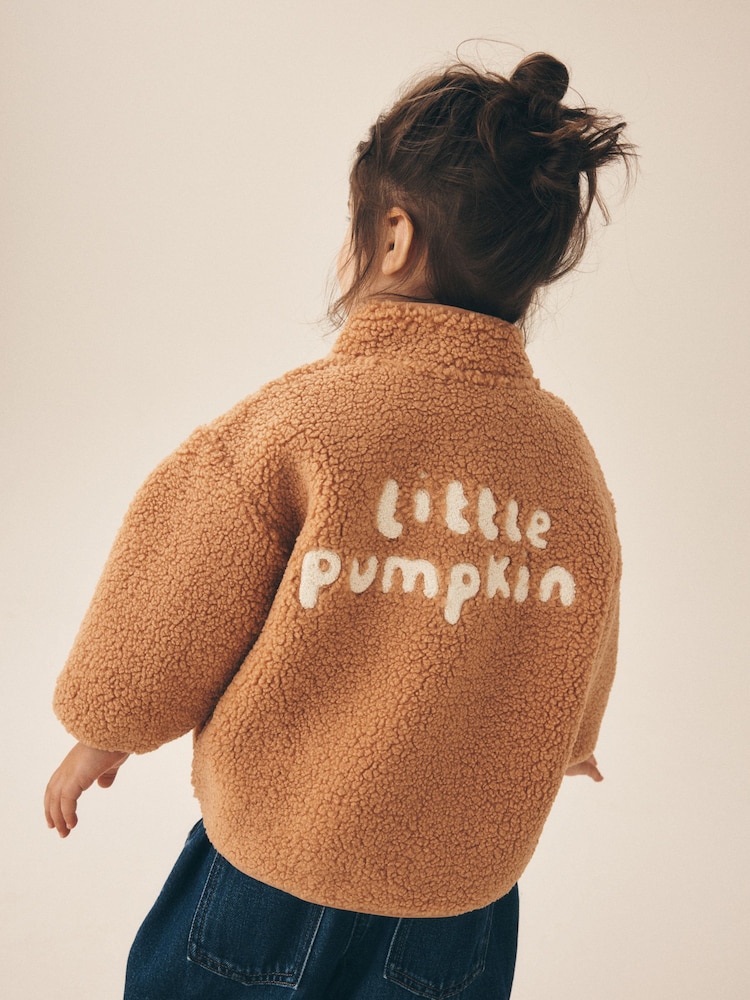 Orange Pumpkin Zip Through Fleece (3mths-7yrs) - Image 1 of 10