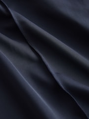 Bleumarin albastru - Pantaloni largi cu dungi laterale - Imaginea 7 din 8